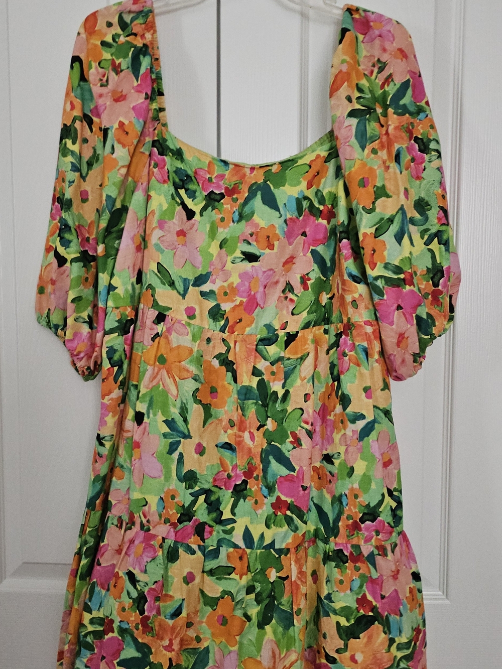 Sanctuary Multicolor Floral Square-Neck Dress